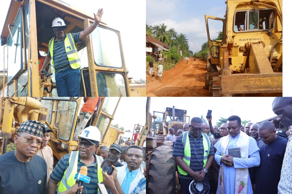 Constituency Project: Distinguished Senator Austin Akobundu Flagged Off Road Project.