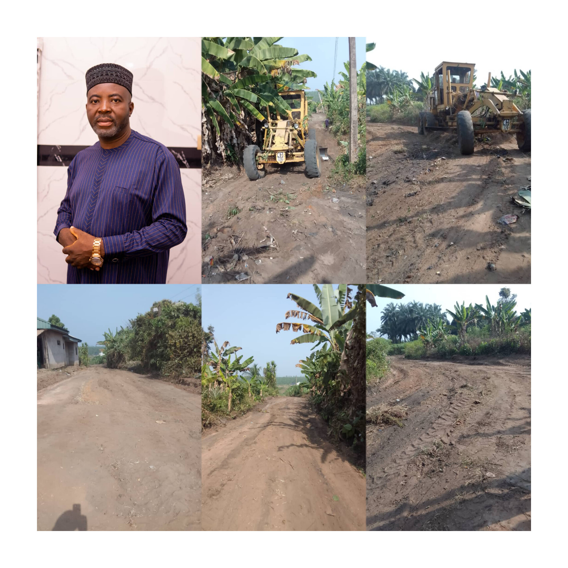 Breaking: Mayor Of Arochukwu, Dr. Chibuike Eze Aru Kick off Massive Grading Of Rural Roads In Arochukwu LGA.