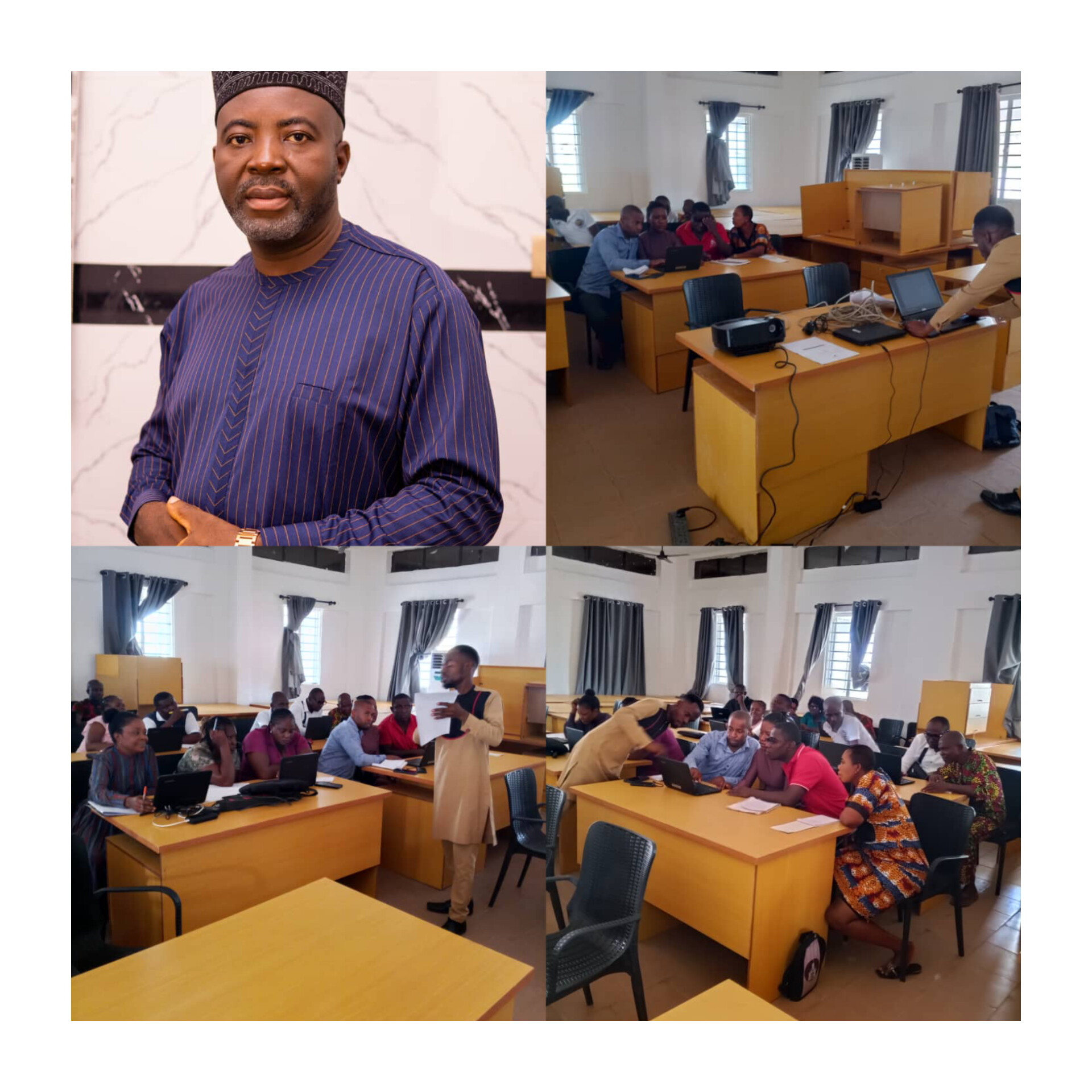 Dividends Of Democracy: The Mayor Of Arochukwu LGA, Dr Chibuike Eze Aru Installs Computers At The Council Headquarters, Commences Training Of Staff On ICT.