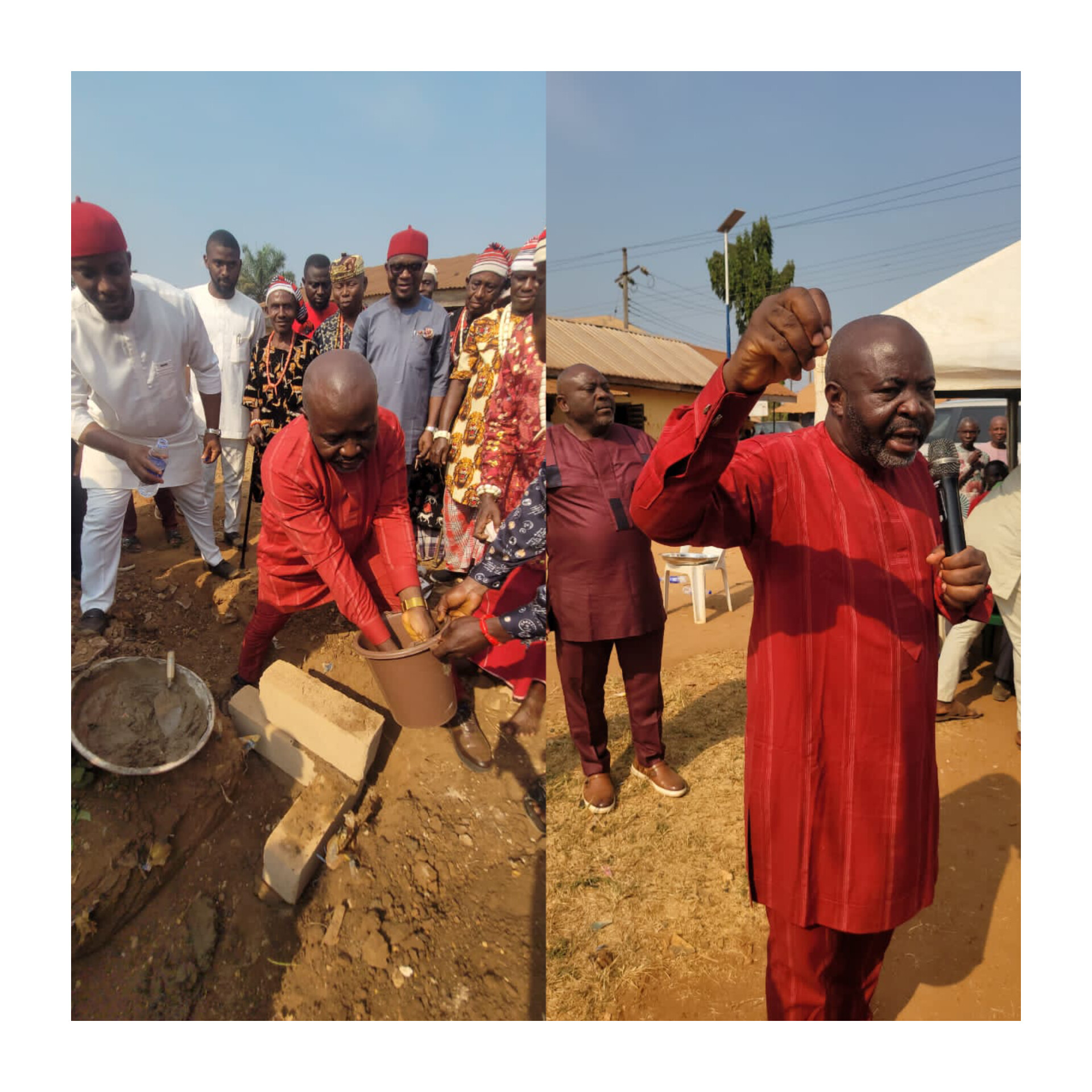 Jubilation As Mayor Of Arochukwu, Dr. Chibuike Eze Aru Flagged Off Construction of Afia Ebi Market And Arochukwu Motor Park.