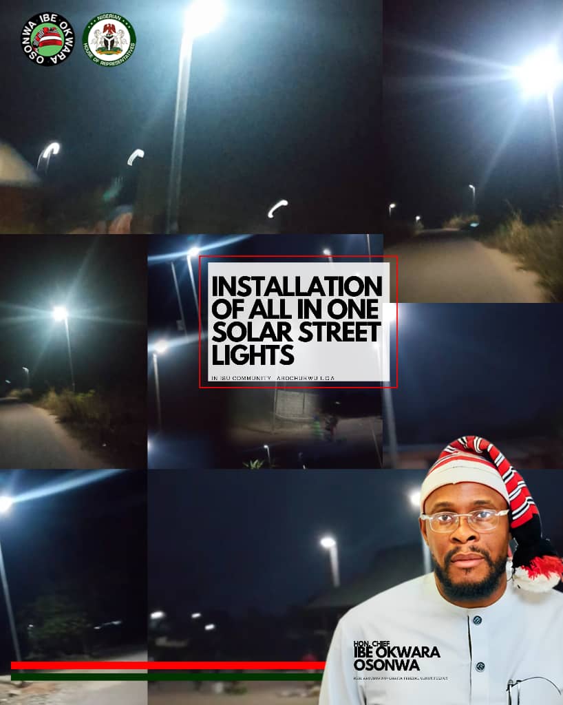 Jubilation As Hon Ibe Okwara Osonwa Lights Up Streets With Solar Power..
