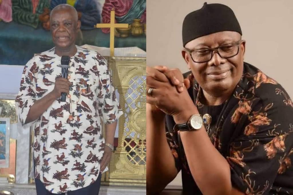 Vanguard News Paper Awards: Senator Akobundu Congratulates Chief Onyema Ugochukwu.