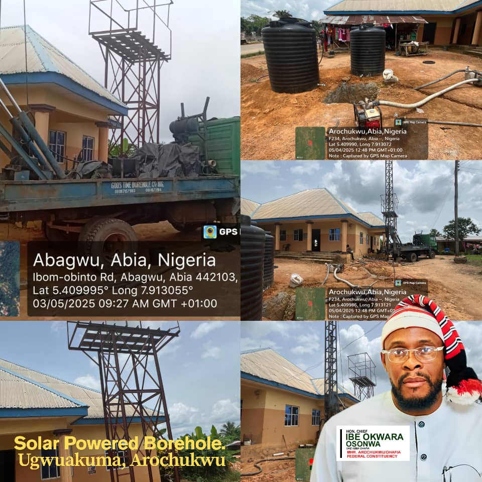 Jubilation In Ugwuakuma As Hon Ibe Okwara Osonwa Constructs Solar-Powered Water Borehole.