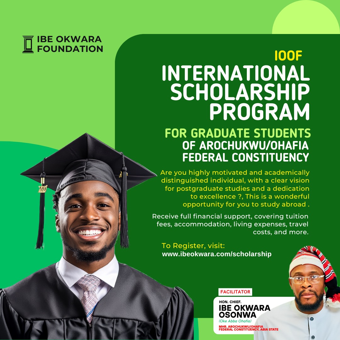 Just In: Ibe Okwara Osonwa Foundation Set To Awards International Scholarship To 239 Successful Applicants.