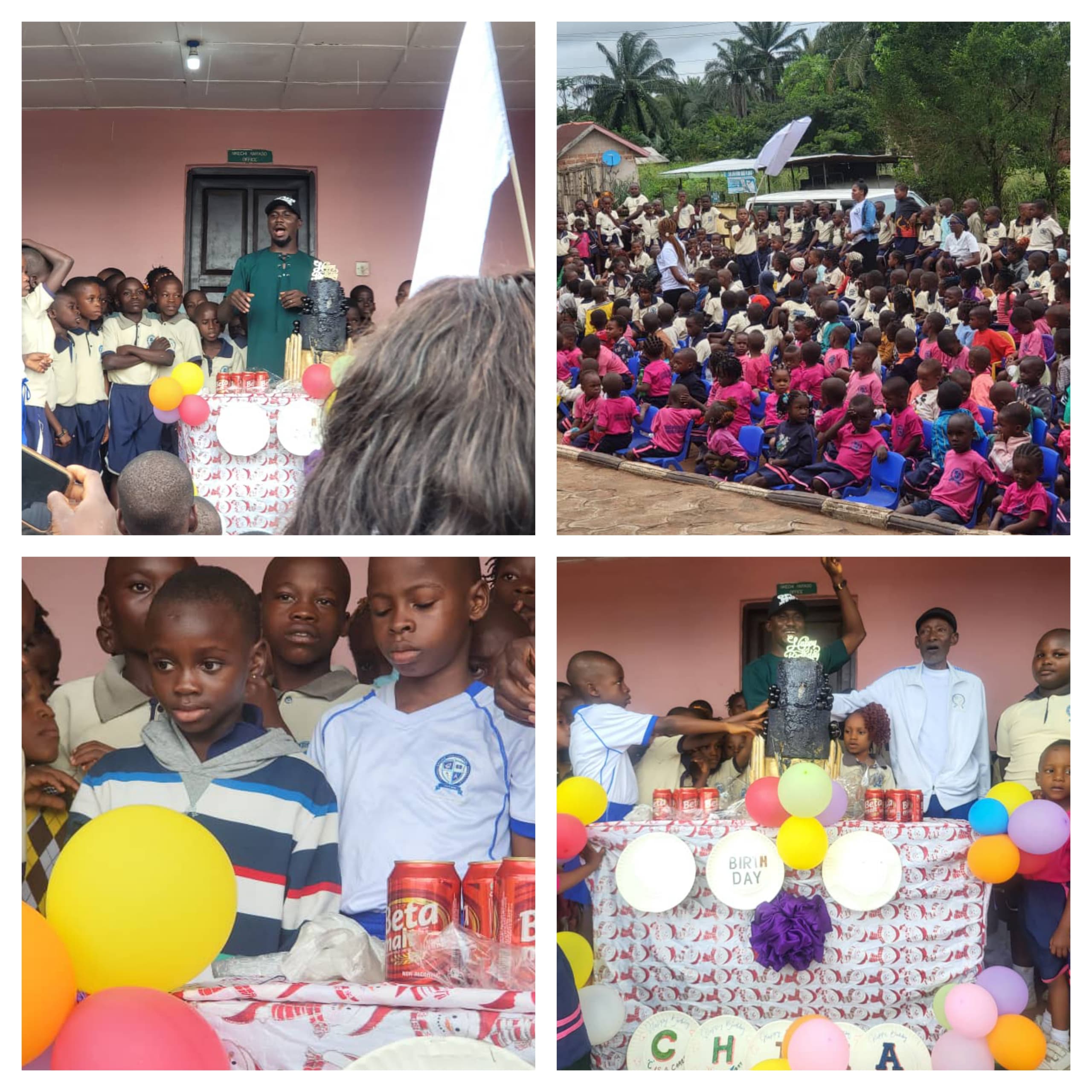Anyaso’s Pupils Lift Up Prayers as He Shares Birthday Celebration With Them