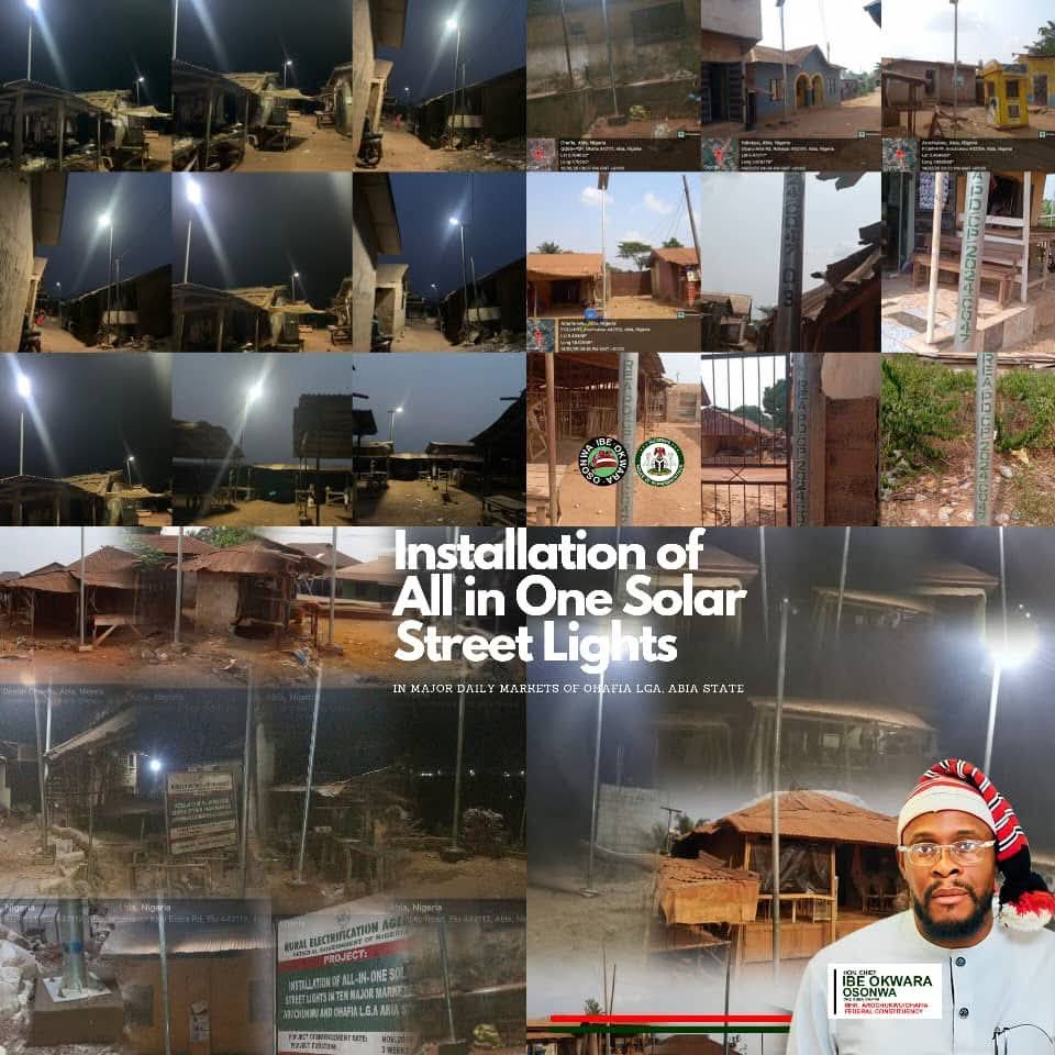 JUBILATION AS HON. IBE OKWARA OSONWA LIGHTS UP ISU COMMUNITY IN AROCHUKWU LGA WITH SOLAR POWER, ENHANCING SECURITY