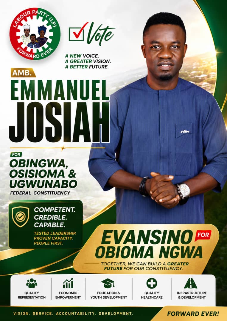 Amb. Emmanuel Josiah Set to Officially Declare for Obingwa/Osisioma/Ugwunagbo Federal House of Representatives Seat Under Labour Party