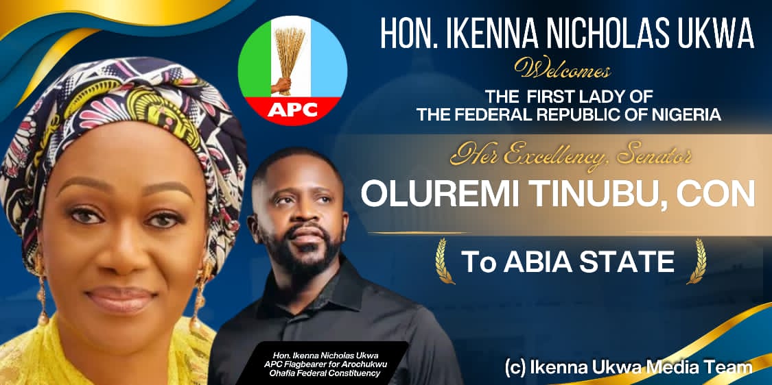 Hon. Ikenna Nicholas Ukwa Joins APC Leaders and Stakeholders to Welcome the First Lady, Her Excellency Senator Oluremi Tinubu, to Abia State