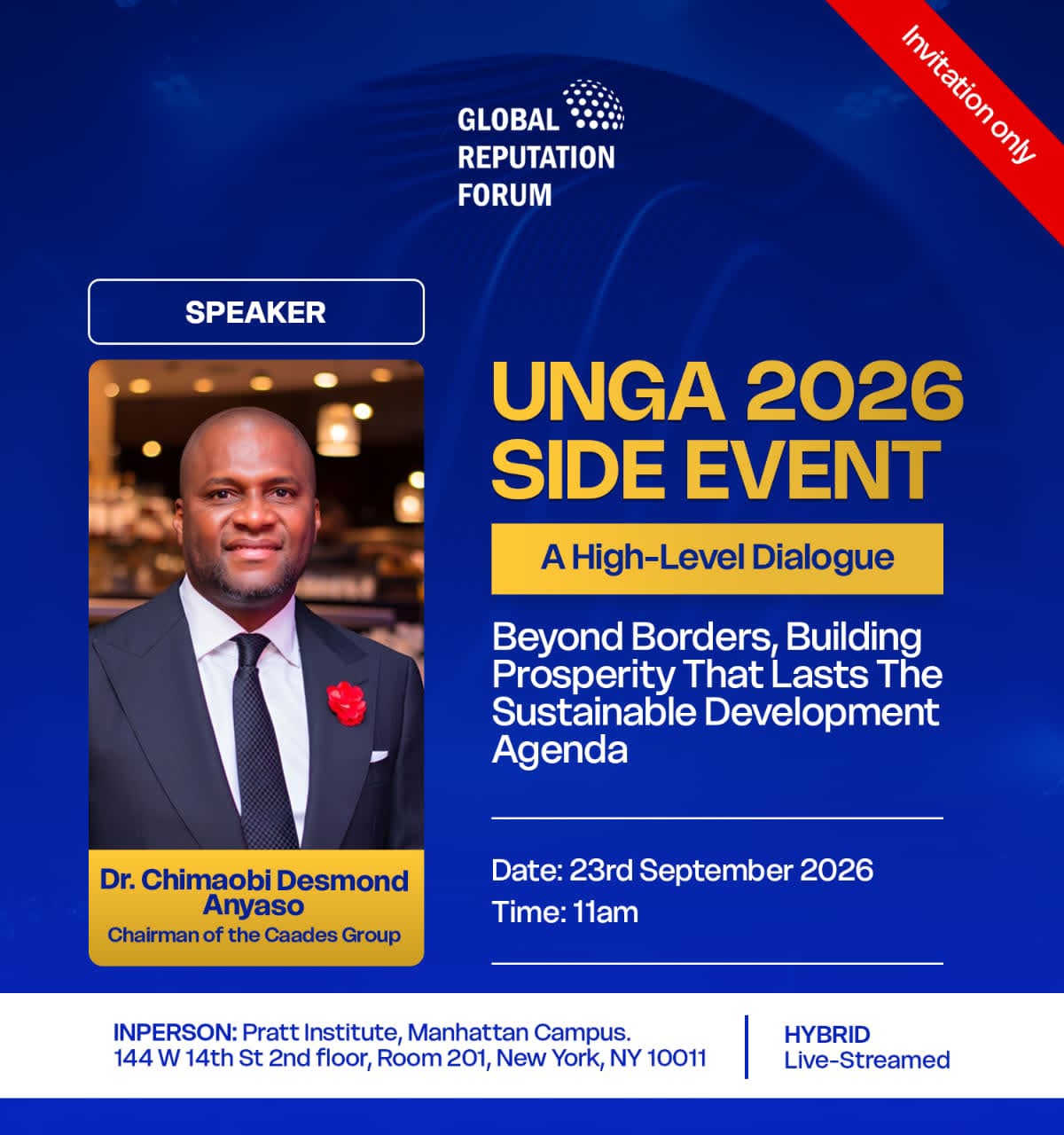 From Bende To New York: Dr. Chima Anyaso To Speak At 81st UNGA 2026