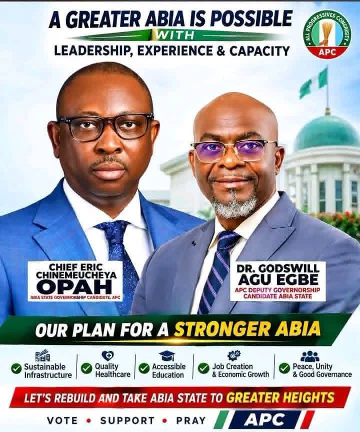 HOW THE EMERGENCE OF ERIC OPAH AND GODSWILL AGU EGBE IS SHAKING THE POLITICAL EQUATION IN ABIA