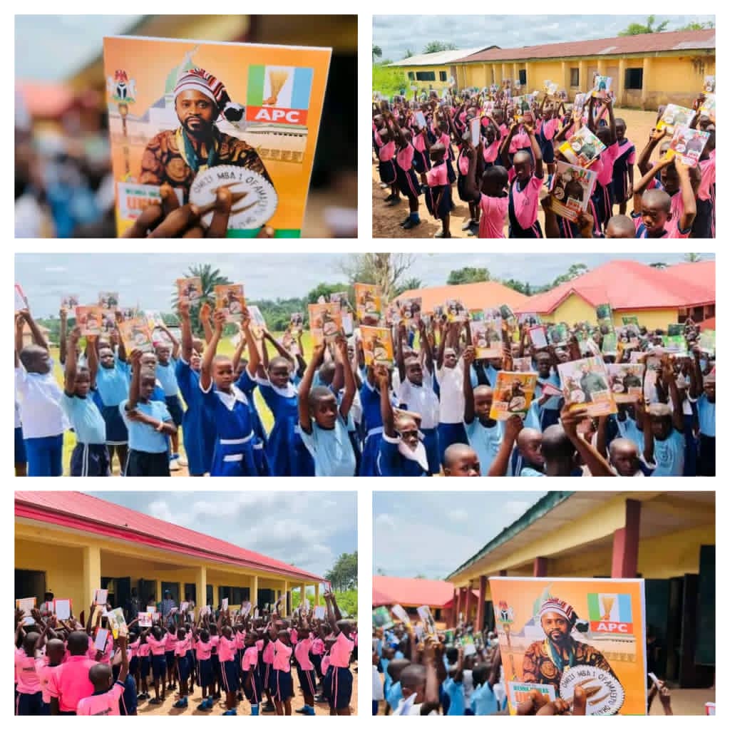 JUBILIATION AS SCHOOLS IN OKAMU AND OHAFOR RECEIVES EDUCATIONAL MATERIALS FROM IKENNA UKWA